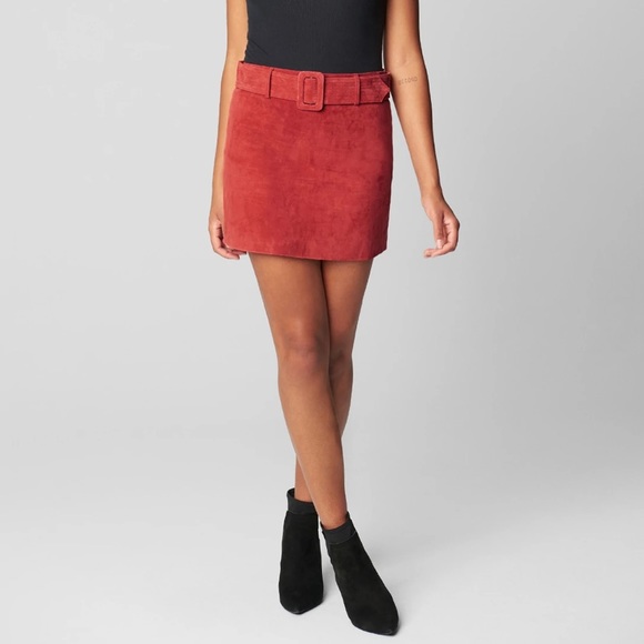 NWT Blank NYC Suede Skirt With Belt - Picture 2 of 6